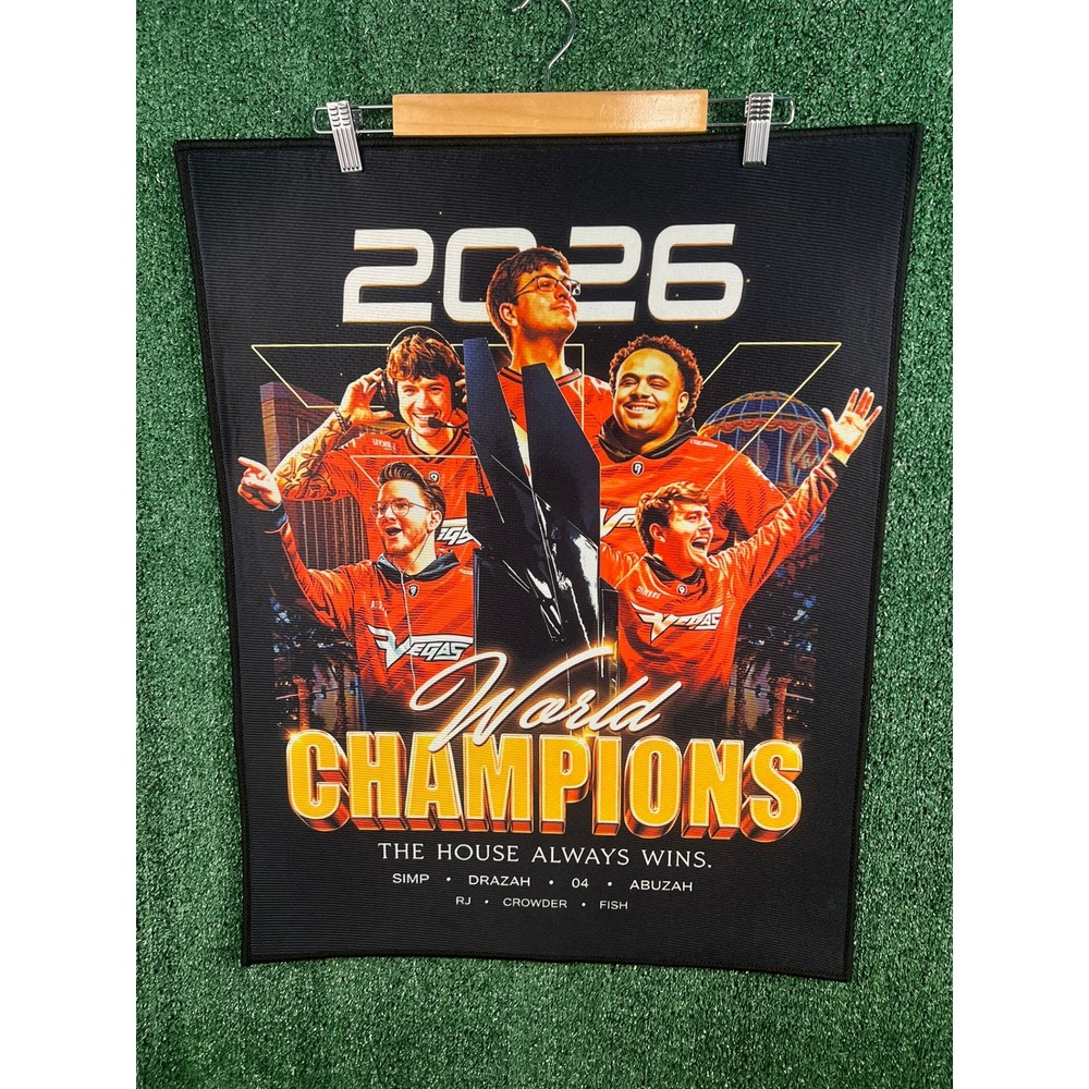 Faze Vegas Call of Duty Champs Esports Rug Faze Clan Non Slip Back